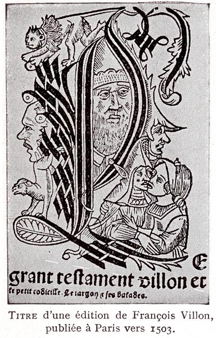 Franois Villon - Titre d'une dition de 1503.