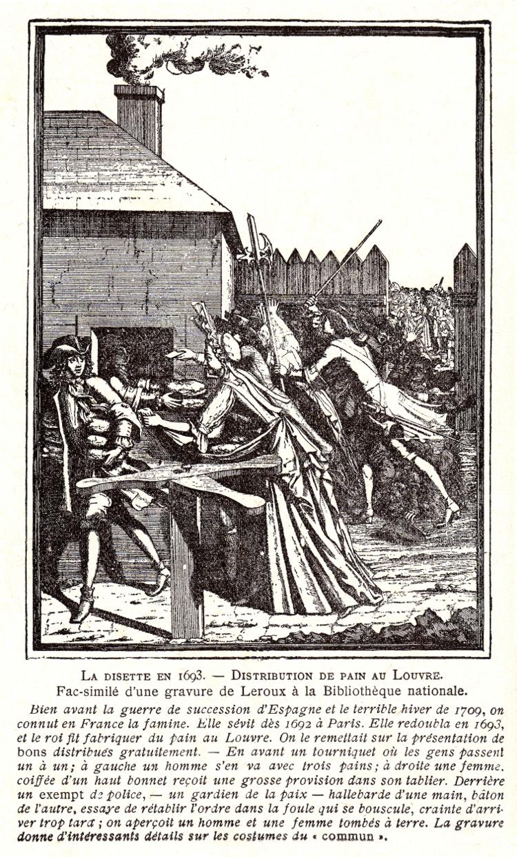 La disette des annes 1692 et 1693